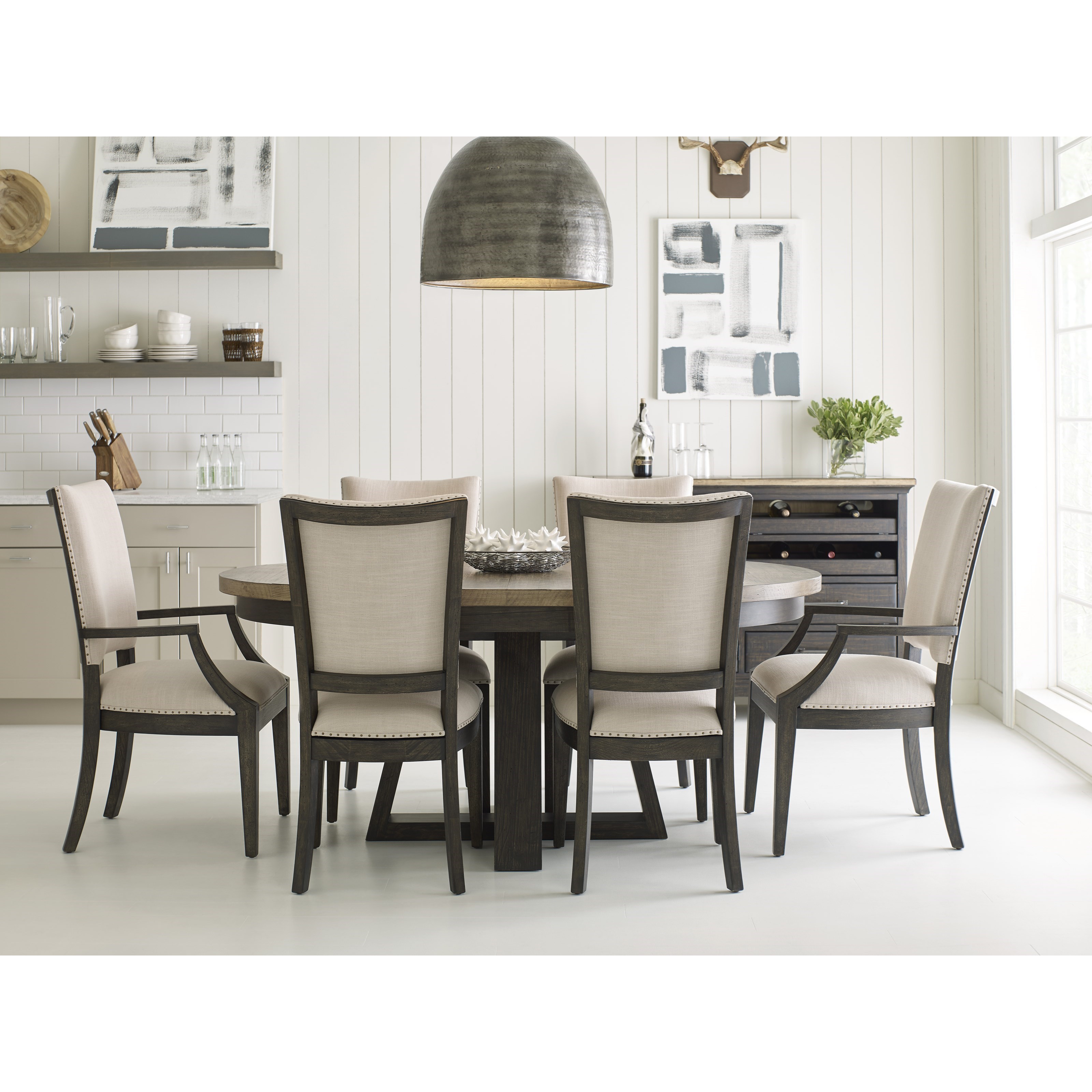 Kincaid Furniture Plank Road 706 622C Howell Upholstered Dining Side Chair Howell Furniture Dining Side Chairs